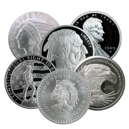 2 oz Silver Round &ndash; Random Mint (Design Varies) - Buy Online at MintBuilder