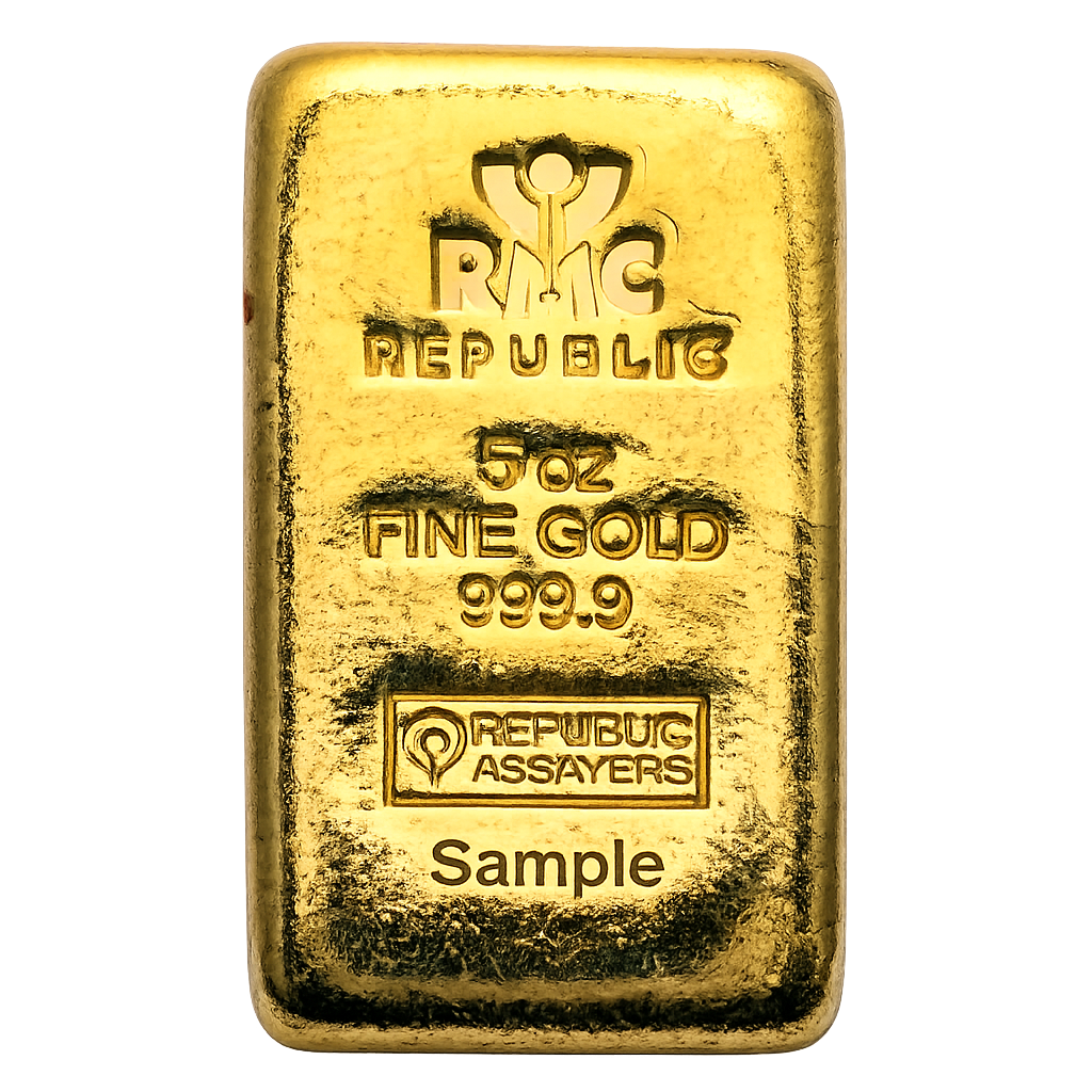 5 oz Secondary Market Gold Bar (.9999 Fine) - Buy Online at MintBuilder
