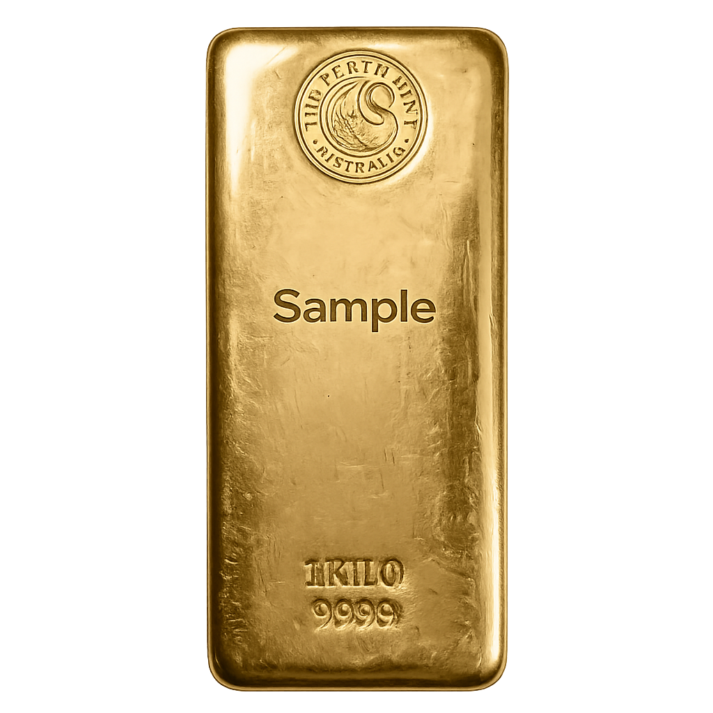 1 Kilo Gold Bar &ndash; The Perth Mint (.9999 Fine, in Assay) - Buy Online at MintBuilder