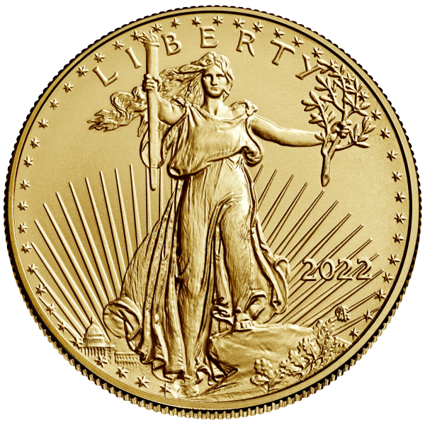 Buy 1/2 oz Gold American Eagle $25 Coin BU - Random Year — Gold bullion low premium deal at MintBuilder