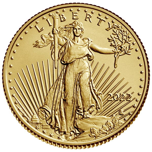 Buy 1/10 oz Gold American Eagle $5 Coin BU - Random Year — Gold bullion low premium deal at MintBuilder