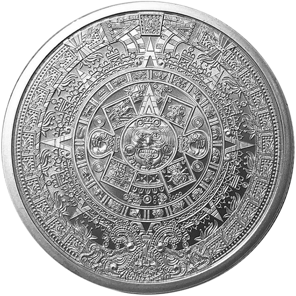 1 oz Silver Aztec Calendar Round .999 Fine - Buy Online at MintBuilder