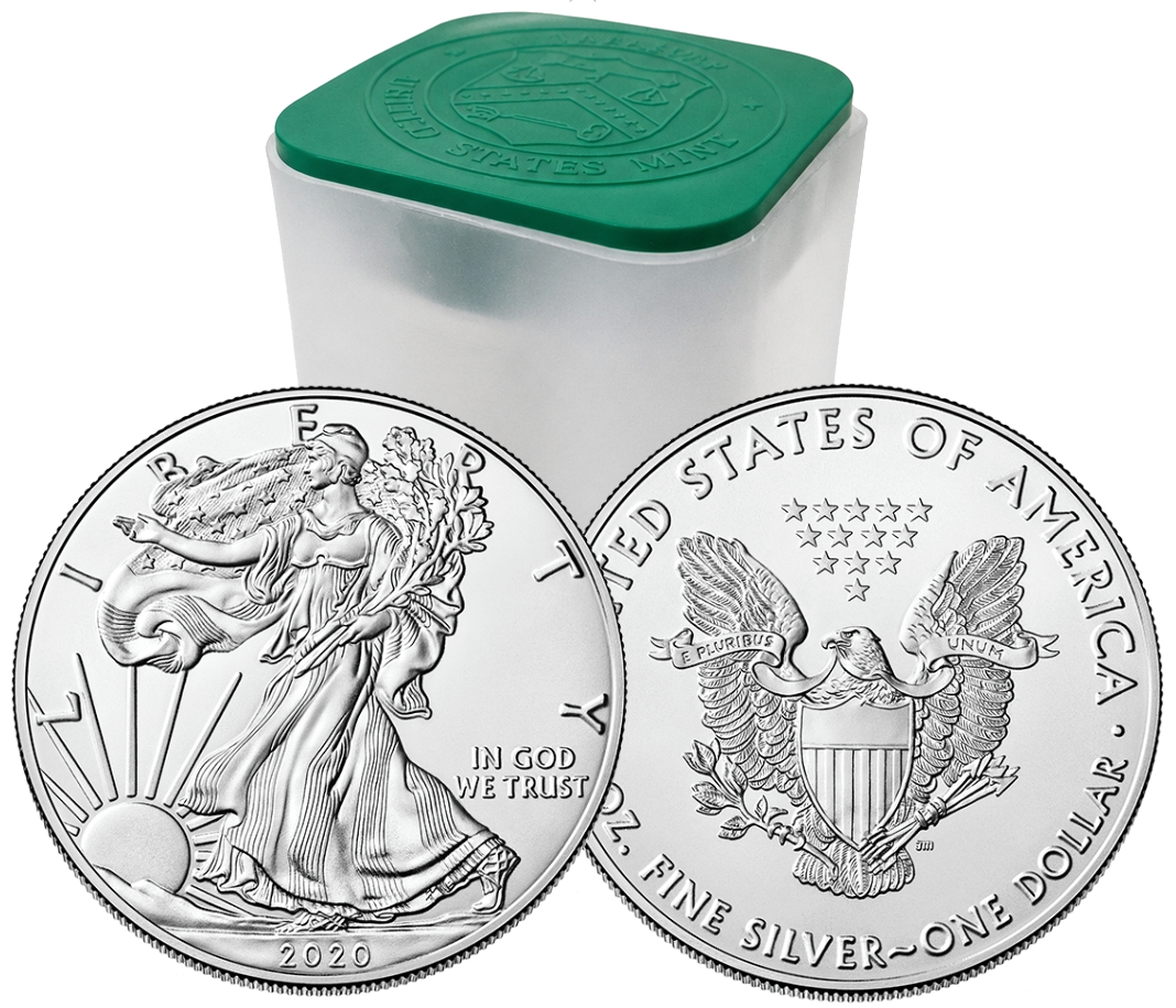1 oz American Silver Eagle Tube of 20 coins (Random Year) - Buy Online at MintBuilder