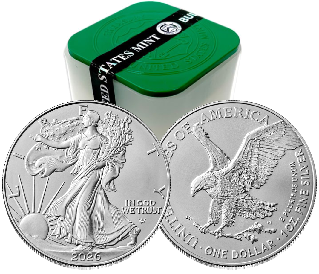 2026 1 oz American Silver Eagle Tube of 20 Coins (BU) - Buy Online at MintBuilder