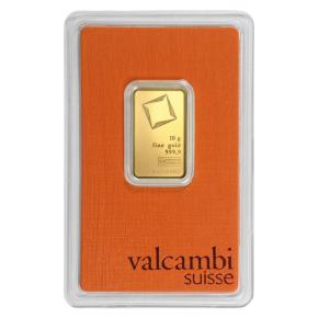 10 g Gold Bar – Valcambi Suisse (in Assay)