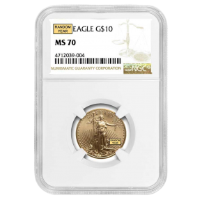 1/4 oz American Gold Eagle MS-70 (NGC or PCGS, Random Year)