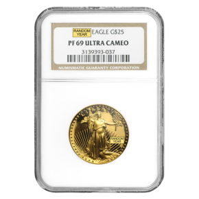 1/2 oz Proof American Gold Eagle PF69 NGC or PCGS (Random Year)
