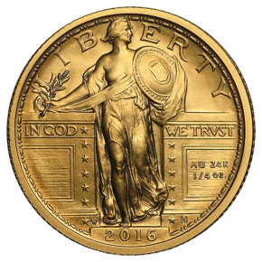 2016-W 1/4 oz Gold Standing Liberty Quarter (w/ Box & COA)