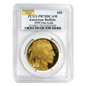 1 oz Proof American Gold Buffalo PF-70 NGC/PCGS (Random Year)