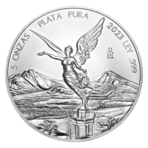 2023 Mexico 5 oz Silver Libertad – BU