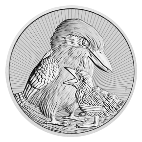 2020 Australia 2 oz Silver Kookaburra – BU (Piedfort, Mother & Baby Series)