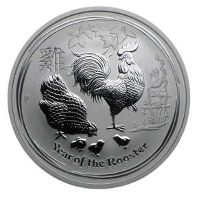 2017 Australia 1/2 oz Silver Lunar Rooster BU (Series II)