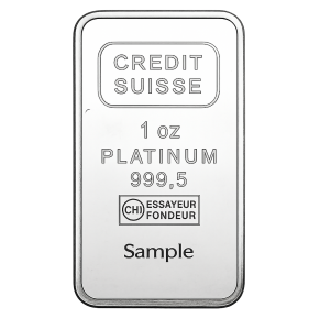 1 oz Platinum Bar &ndash; Secondary Market (.999+ Fine)