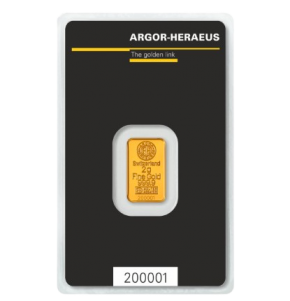 2 g Gold Bar &ndash; Argor-Heraeus (In Assay)