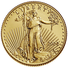 1/10 oz Gold American Eagle $5 Coin BU - Random Year