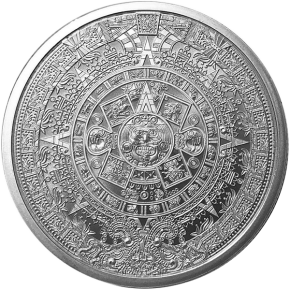 1 oz Silver Aztec Calendar Round .999 Fine