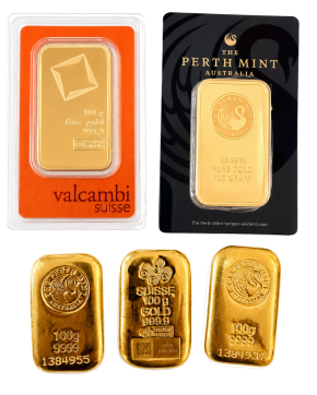 100 Gram Gold Bars - Design Our Choice
