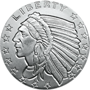 1/10 oz Silver Round - Incuse Indian