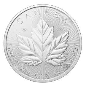 2026 5 oz Canadian Silver Grand Maple Leaf Coin BU