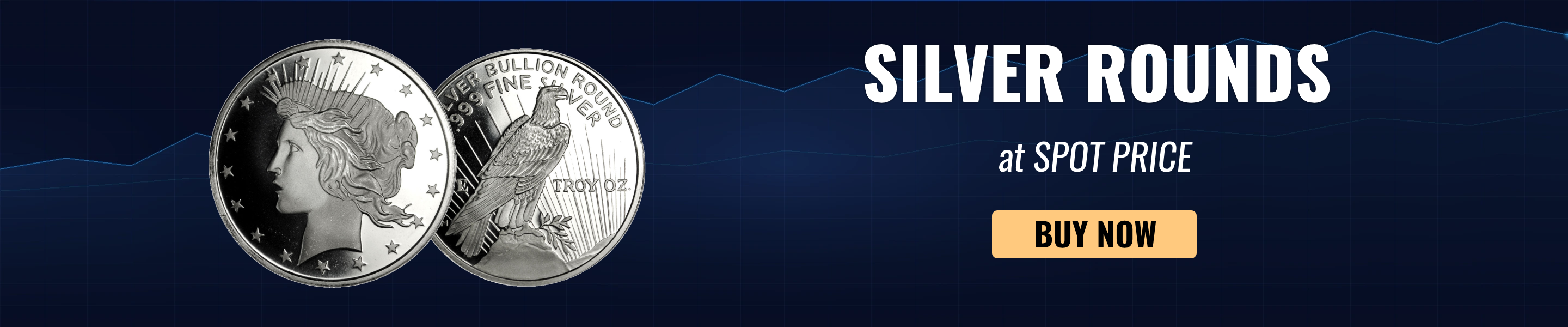 1 oz .999 fine silver rounds at spot price