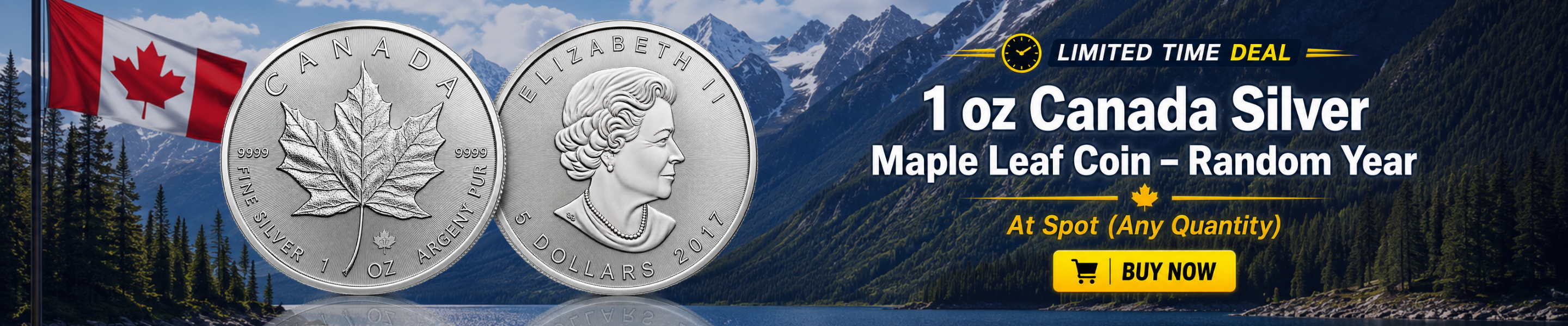 1 oz Canada Silver Maple Leaf Coin at spot price