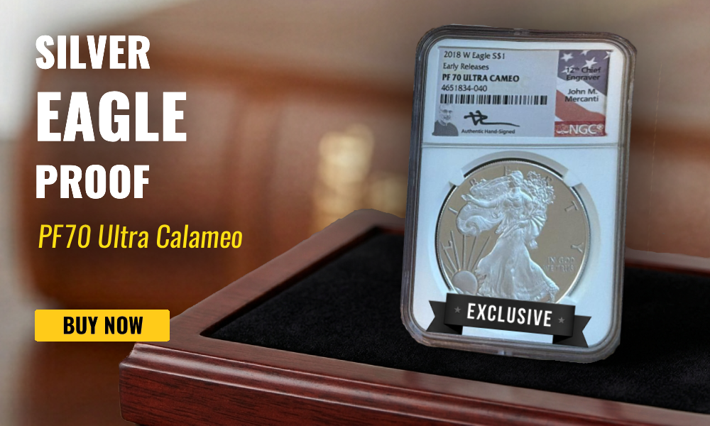 Silver Eagle Proof PF70 Ultra Calameo for SALE