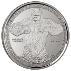 Congo Gorilla Silver Coins