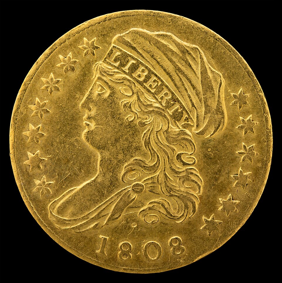 $10 Gold Capped Bust Right – Heraldic Eagle – 1797 – 1804 obverse and reverse showing full design details
