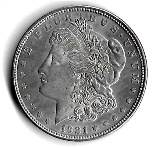 1921 Silver Dollar Coin Anniversary Act Signed by the President obverse and reverse showing full design details