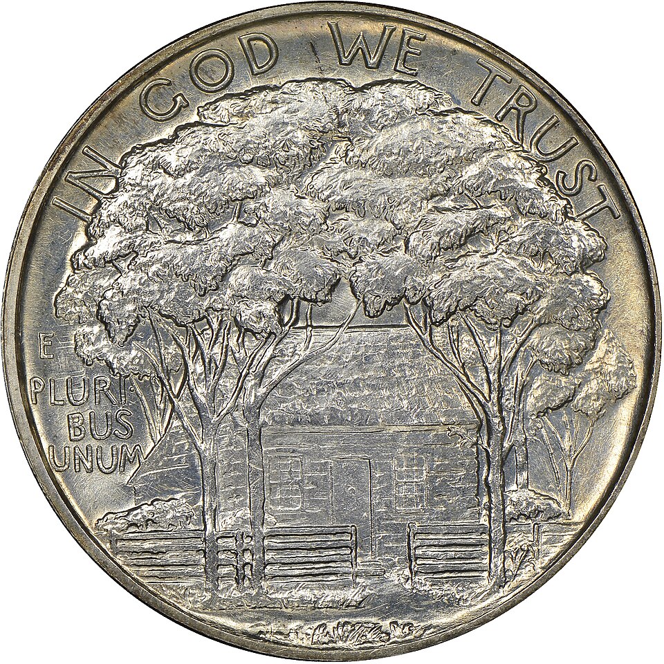 Close-up detail of 1922 Grant Memorial Commemorative Coins design elements and engraving quality