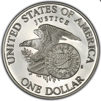 1998-S Robert F. Kennedy Commemorative Silver Dollar obverse and reverse showing full design details