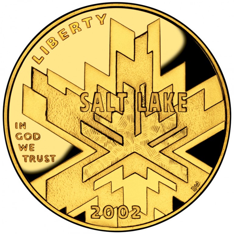 2002 Winter Olympic Commemorative Coin Program obverse and reverse showing full design details