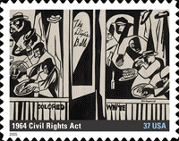 2014 Civil Rights Act of 1964 Commemorative Silver Dollar obverse and reverse showing full design details