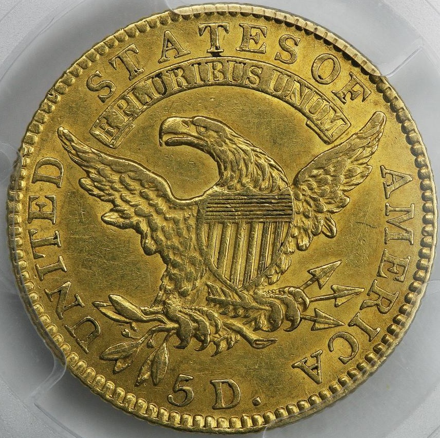 Collection of $5 Gold, Capped Bust – Heraldic Eagle 1795 – 1807 coins in various grades and dates