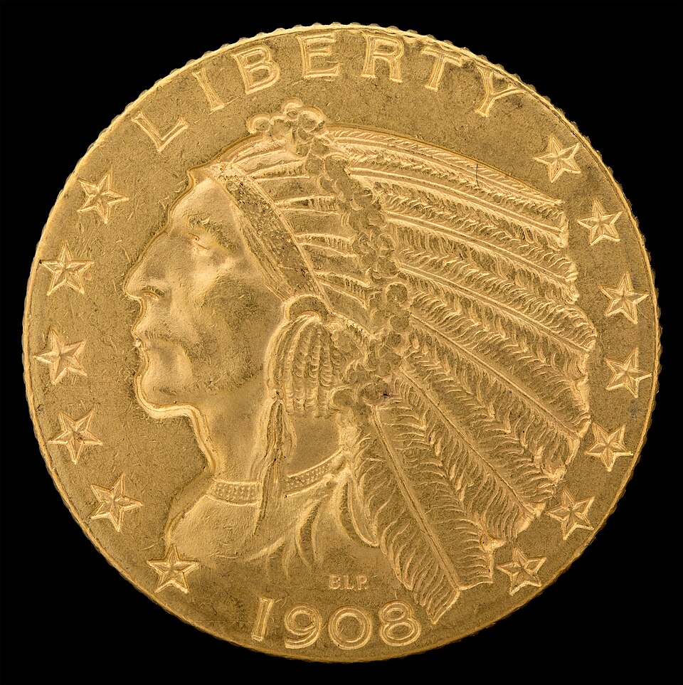 Collection of $5 Gold Indian Head – 1908 – 1929 coins in various grades and dates