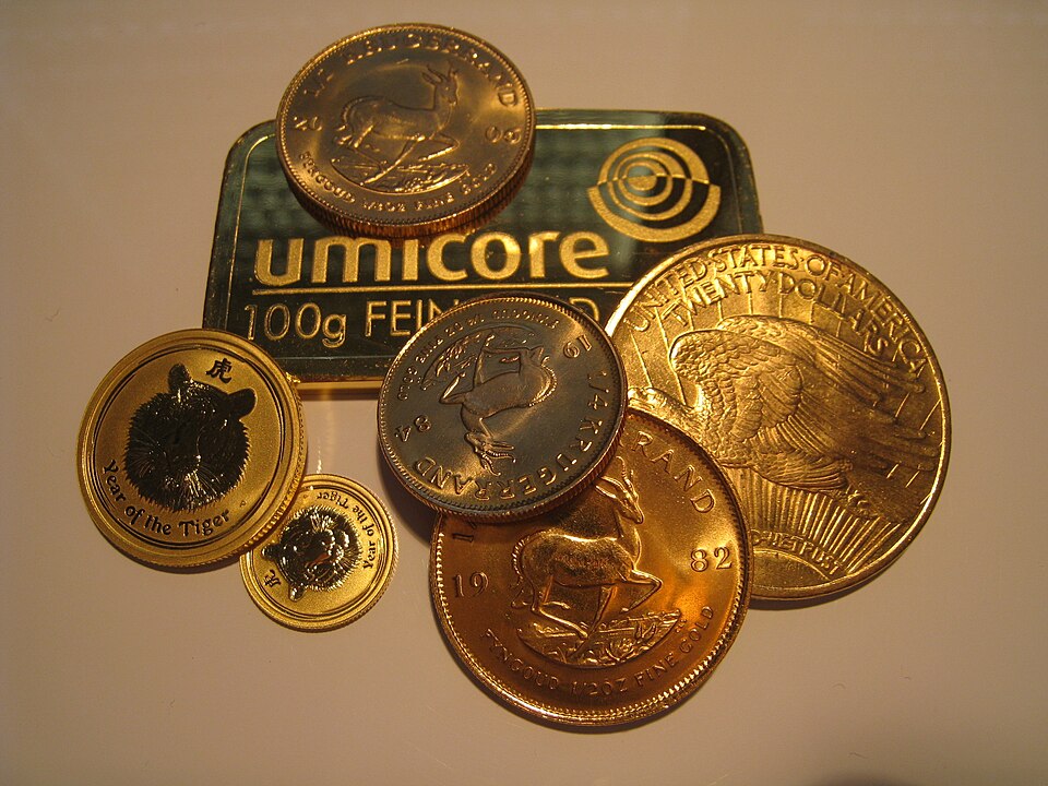 Chart showing gold price performance during major financial crises